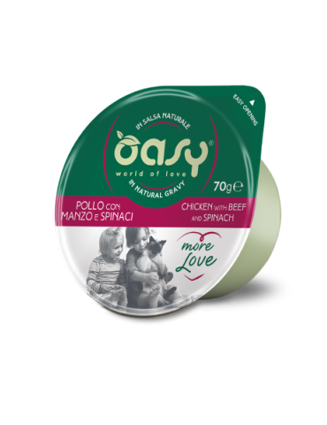 Oasy More Love Pollo Manzo Spinaci 70 g | Zoopluto