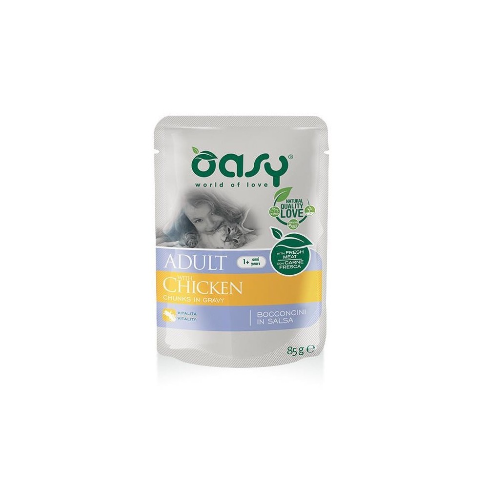 Oasy Bocconcini Adult Pollo Gatto 85 g | Zoopluto