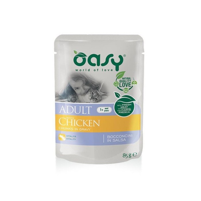 Oasy Bocconcini Adult Pollo Gatto 85 g | Zoopluto