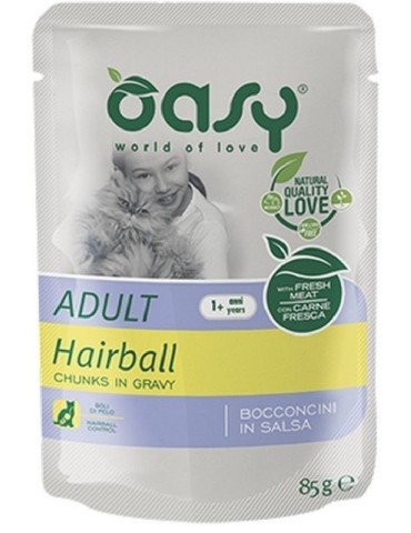 Oasy Bocconcini Hairball Pollo Gatto 85 g | Zoopluto