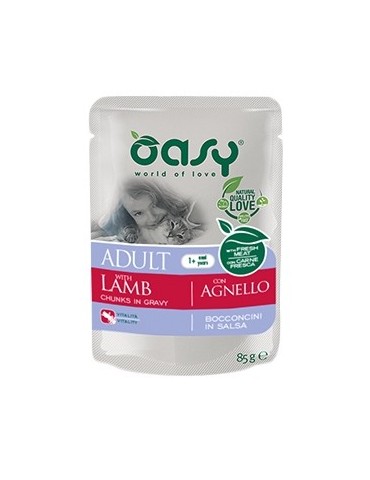 Oasy Bocconcini Adult Agnello Gatto 85 g | Zoopluto