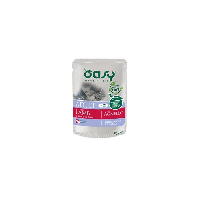 Oasy Bocconcini Adult Agnello Gatto 85 g | Zoopluto