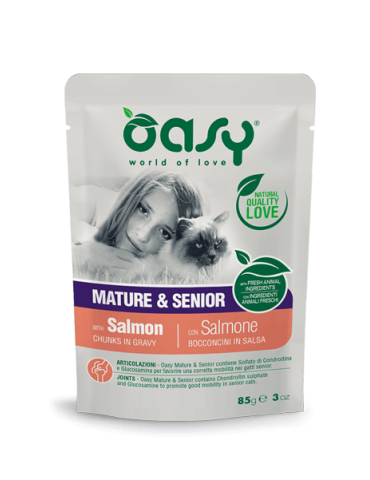 Oasy Bocconcini Senior Salmone Gatto 85 g | Zoopluto