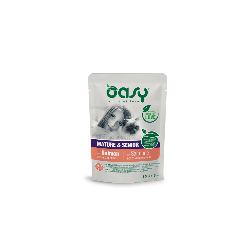 Oasy Bocconcini Senior Salmone Gatto 85 g | Zoopluto