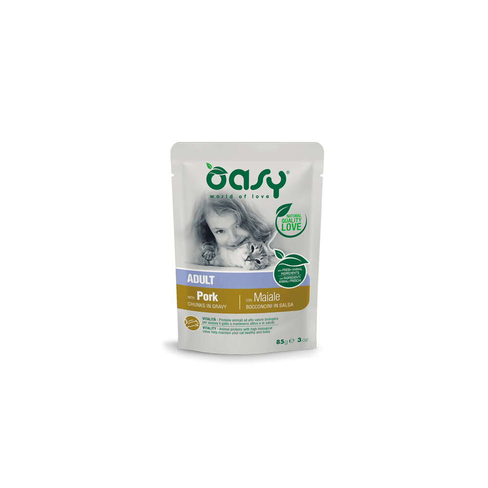 Oasy Bocconcini Adult Maiale Gatto 85 g | Zoopluto