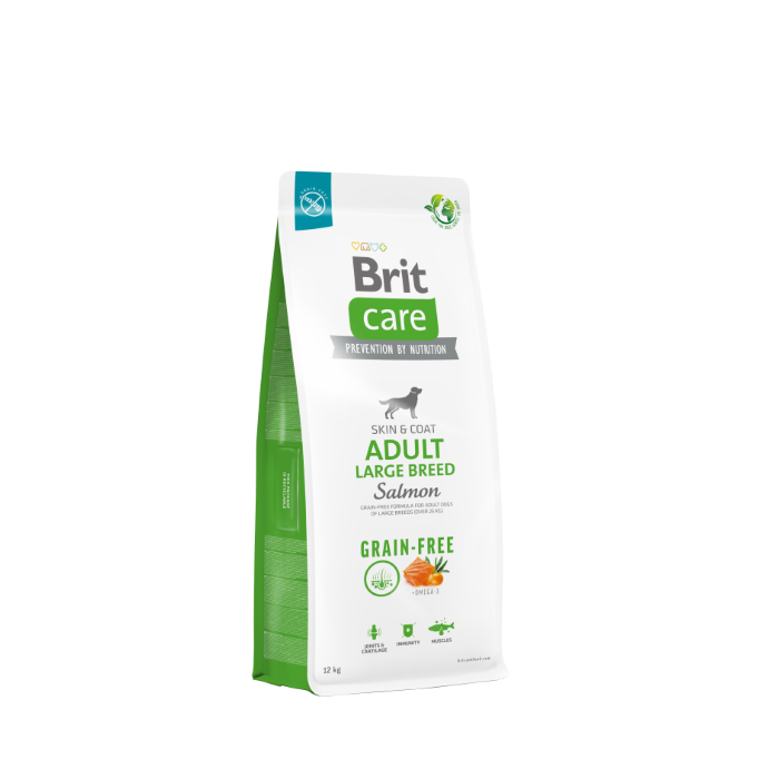 Brit Care Grain-Free Adult Large Salmone 3 KG - Crocchette senza cereali per cani di taglia grande