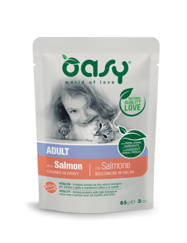 Oasy Bocconcini Adult Salmone Gatto 85 g | Zoopluto