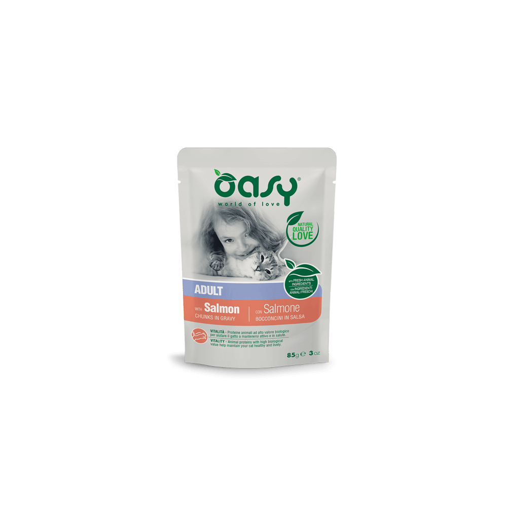 Oasy Bocconcini Adult Salmone Gatto 85 g | Zoopluto